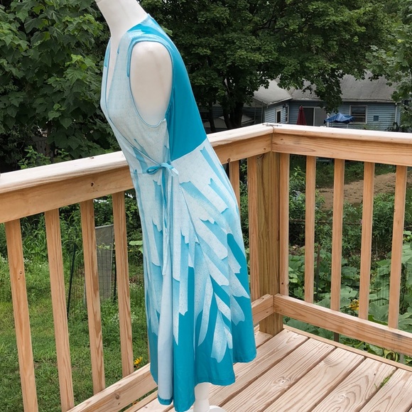 R&B Collection turquoise wrap dress - Picture 3 of 5